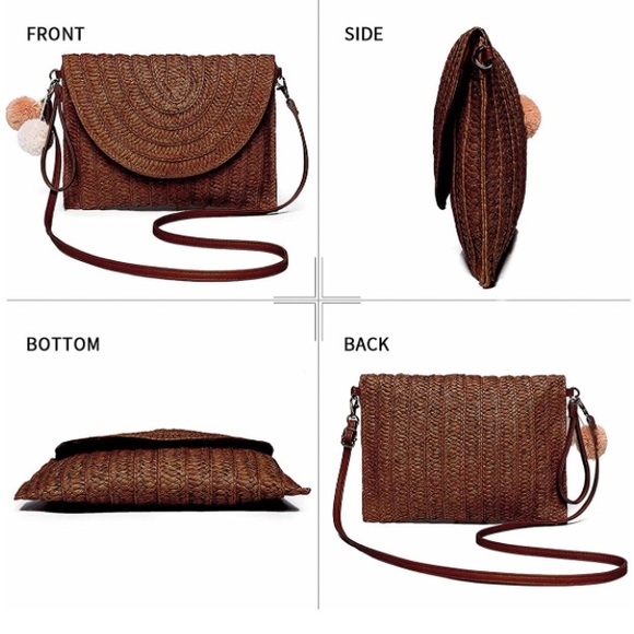 Straw Handwoven Crossbody Purse - Picture 3 of 9